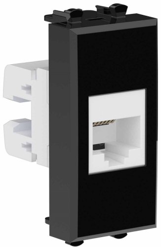 Розетка телефонная модульная DKC Avanti 1-м. 1 мод. RJ12 черный квадрат фото Розетка телефонная модульная DKC Avanti 1-м. 1 мод. RJ12 черный квадрат картинка